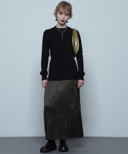 CREOLME（クレオルム）の「(CREOLME)フリルワッフルトップス（Tシャツ/カットソー・レディース・ブラック/ホワイト系その他・FREE）」の15枚目の写真
