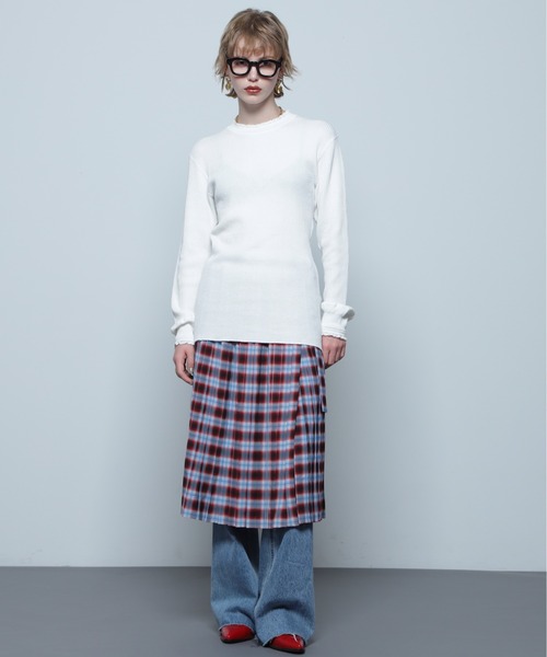 CREOLME（クレオルム）の「(CREOLME)フリルワッフルトップス（Tシャツ/カットソー・レディース・ブラック/ホワイト系その他・FREE）」の6枚目の写真