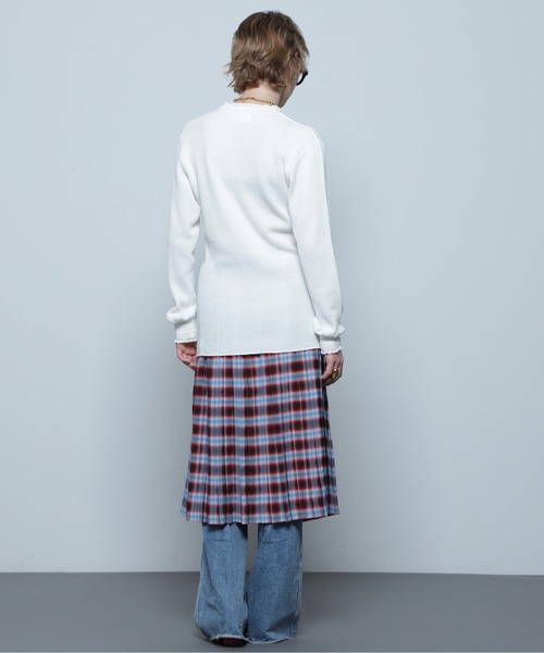 CREOLME（クレオルム）の「(CREOLME)フリルワッフルトップス（Tシャツ/カットソー・レディース・ブラック/ホワイト系その他・FREE）」の8枚目の写真