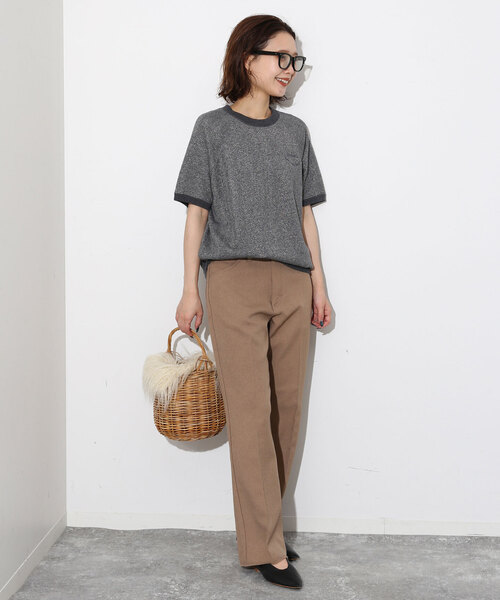 【美品】 スローブイエナ ミニ裏毛ハーフスリーブプルオーバー 近年モデル SLOBE IENA（スローブイエナ）の「ラメ裏毛ハーフスリーブプル