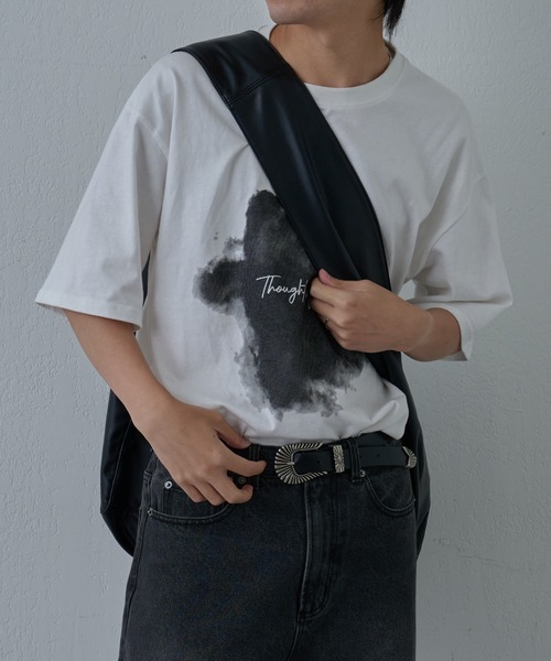 COLONY 2139(コロニートゥーワンスリーナイン)の「ソフトフェイクレザービッグショルダー(ショルダーバッグ・メンズ・ブラック/グレー・FREE)」の9枚目の写真