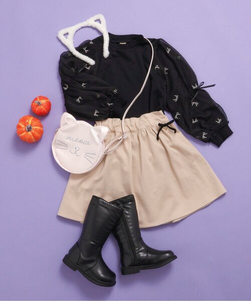 apres les cours（アプレレクール）の「ねこちゃんポシェット（ショルダーバッグ・キッズ・アイボリー/ブラック・FREE）」の10枚目の写真