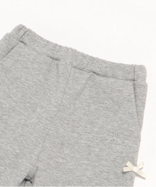 petit main（プティマイン）の「【防汚加工/リンク】リボンワイドパンツ（スウェットパンツ・キッズ・トップグレー/ネイビー・130cm/120cm/110cm/100cm/90cm）」の4枚目の写真