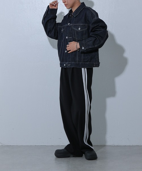 COLONY 2139（コロニートゥーワンスリーナイン）の「オーバーサイズGジャン（デニムジャケット・レディース・ネイビー/ダークブルー/オフホワイト・LARGE/MEDIUM）」の18枚目の写真