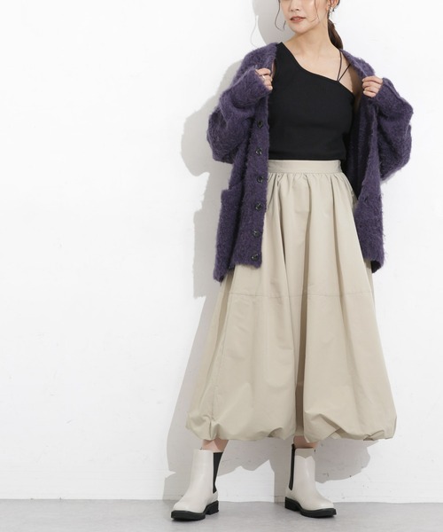 NANO universe（ナノユニバース）の「【WEB限定】バルーンスカート（スカート・レディース・ブラック/カーキ/チャコール/ベージュ/ブラウン/ホワイト・マルチサイズ）」の5枚目の写真