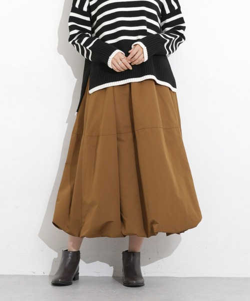 NANO universe（ナノユニバース）の「【WEB限定】バルーンスカート（スカート・レディース・ブラック/カーキ/チャコール/ベージュ/ブラウン/ホワイト・マルチサイズ）」の14枚目の写真