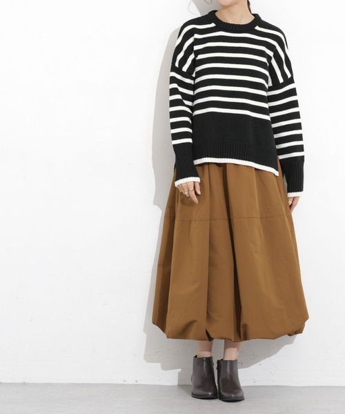 NANO universe（ナノユニバース）の「【WEB限定】バルーンスカート（スカート・レディース・ブラック/カーキ/チャコール/ベージュ/ブラウン/ホワイト・マルチサイズ）」の15枚目の写真