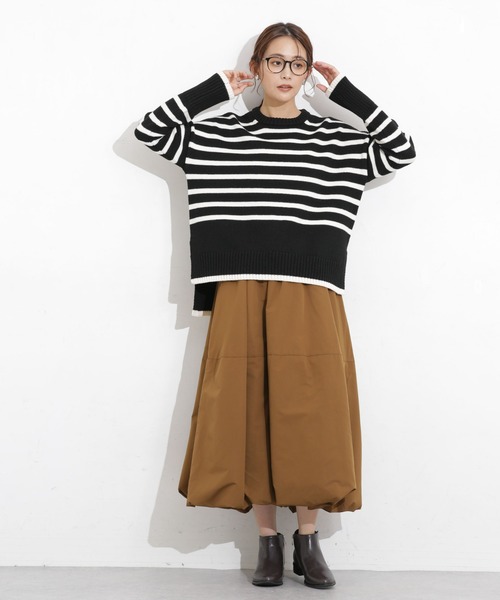 NANO universe（ナノユニバース）の「【WEB限定】バルーンスカート（スカート・レディース・ブラック/カーキ/チャコール/ベージュ/ブラウン/ホワイト・マルチサイズ）」の18枚目の写真