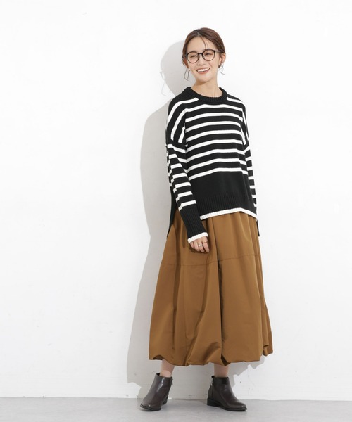 NANO universe（ナノユニバース）の「【WEB限定】バルーンスカート（スカート・レディース・ブラック/カーキ/チャコール/ベージュ/ブラウン/ホワイト・マルチサイズ）」の19枚目の写真