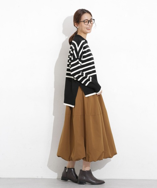 NANO universe（ナノユニバース）の「【WEB限定】バルーンスカート（スカート・レディース・ブラック/カーキ/チャコール/ベージュ/ブラウン/ホワイト・マルチサイズ）」の20枚目の写真