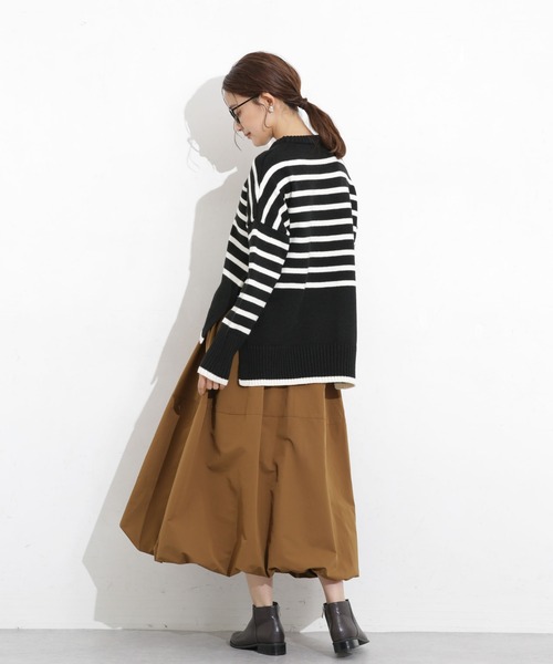 NANO universe（ナノユニバース）の「【WEB限定】バルーンスカート（スカート・レディース・ブラック/カーキ/チャコール/ベージュ/ブラウン/ホワイト・マルチサイズ）」の21枚目の写真