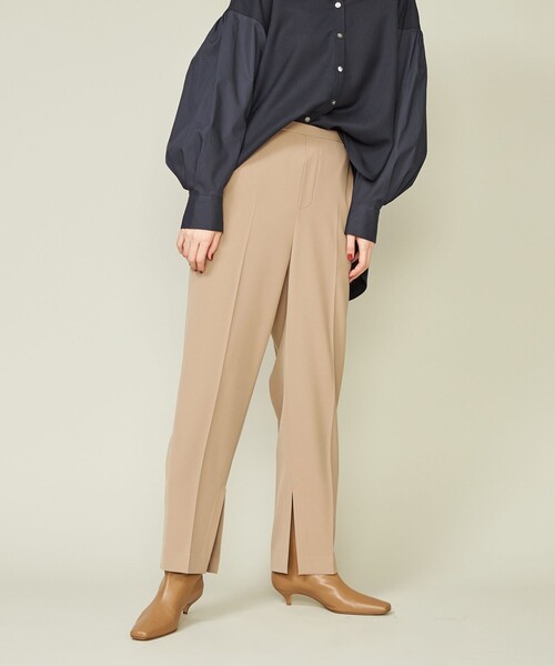 conte（コンテ）の「＜conte＞スリット テーパードパンツ