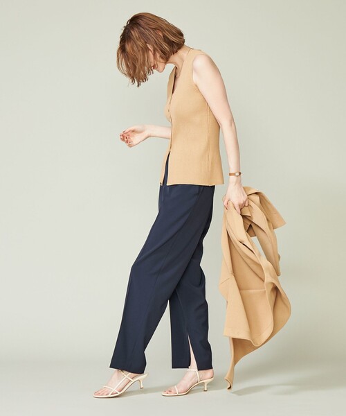 conte（コンテ）の「＜conte＞スリット テーパードパンツ