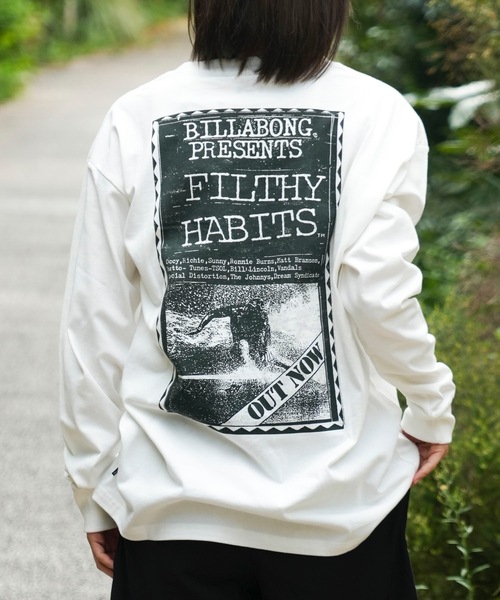BILLABONG（ビラボン）の「BILLABONG メンズ HERITAGE ロンＴ 【2024年秋冬モデル】/ビラボンバックプリント長袖ロンT（Tシャツ/カットソー・メンズ・ブラック/オフホワイト/ブラック系その他/ホワイト系その他・MEDIUM/LARGE/X-LARGE）」の3枚目の写真