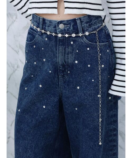 EATME（イートミー）の「ビジューチェーンベルト（ベルト・レディース・シルバー・FREE）」の2枚目の写真