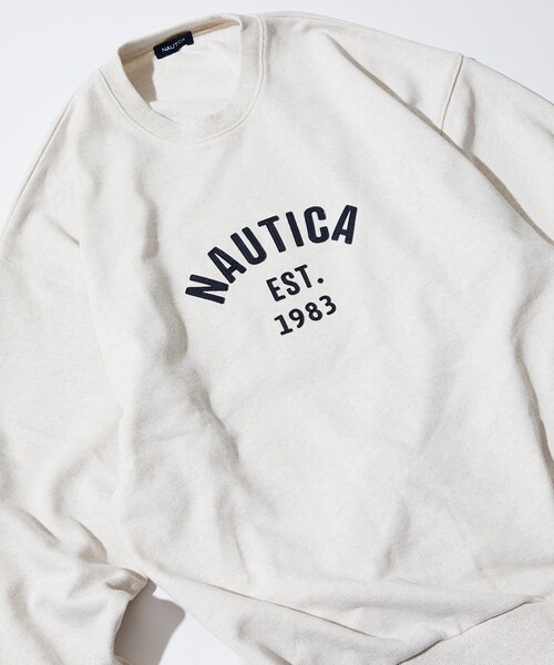 【セール】NAUTICA/ノーティカ Felt Patch Arch Logo Crewneck Sweatshirt/フェルトパッチ アーチロゴ クルーネックスウェット（スウェット）｜NAUTICA（ノーティカ）