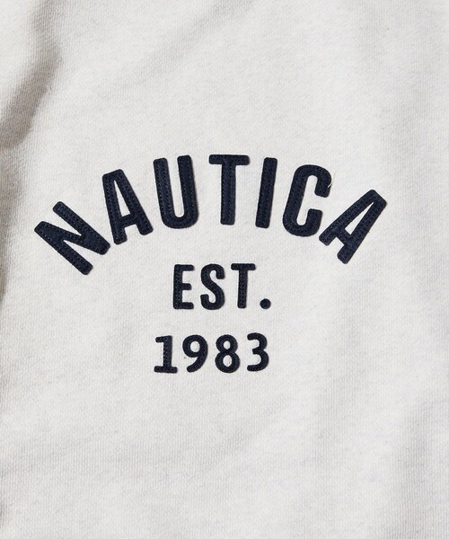 NAUTICA(ノーティカ)の「NAUTICA/ノーティカ Felt Patch Arch Logo Crewneck Sweatshirt/フェルトパッチ アーチロゴ クルーネックスウェット(スウェット・メンズ・アッシュグレー/ブラック/ネイビー/パープル・X-LARGE/LARGE/MEDIUM/SMALL)」の13枚目の写真