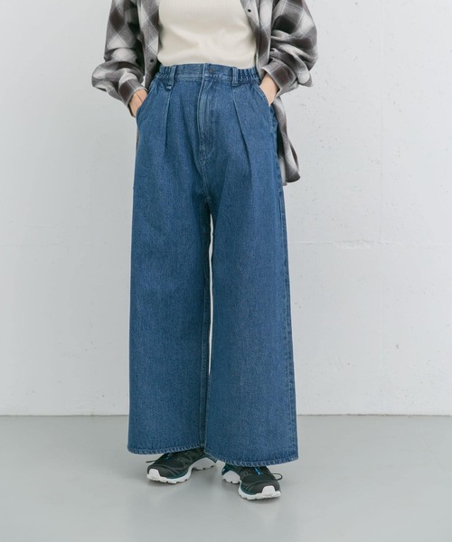 EKAL(エカル)の「バギータックデニム(デニムパンツ・レディース・ブルー系その他/ワンウォッシュ・SMALL/MEDIUM)」の6枚目の写真