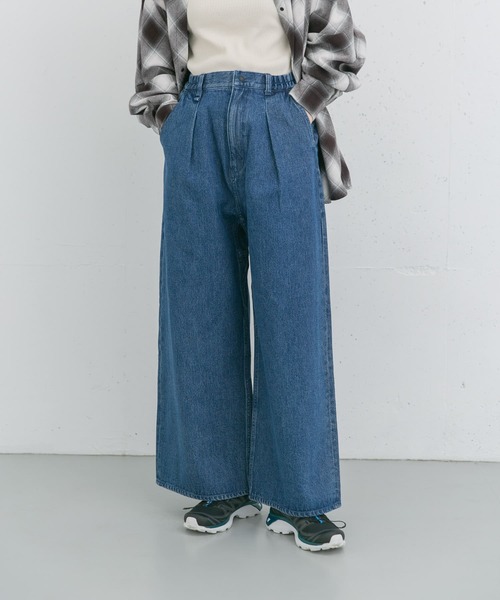 EKAL(エカル)の「バギータックデニム(デニムパンツ・レディース・ブルー系その他/ワンウォッシュ・SMALL/MEDIUM)」の7枚目の写真