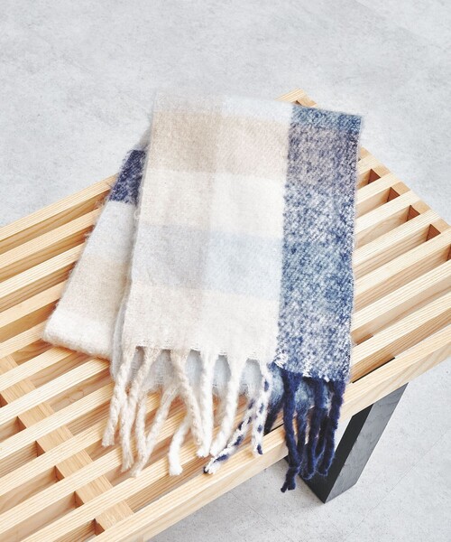 新品未使用 カシミヤ100% マフラー green label relaxing カシミヤ リバーシブル マフラー