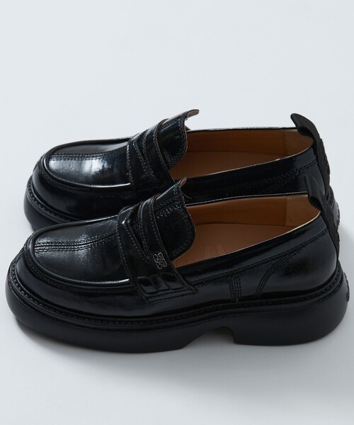 GANNI（ガニー）の「GANNI/ガニー EVERYDAY LOAFER / S2621 / 厚底ローファー（ローファー・レディース・ブラック・37/38/36）」の3枚目の写真