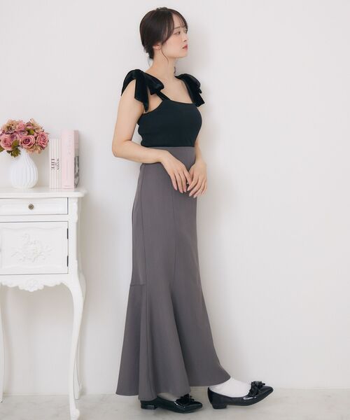 ems excite（エムズエキサイト）の「バックスリットマーメイドSK（スカート・レディース・ブラウン系その他/ブラック/ライトグレー・FREE）」の21枚目の写真