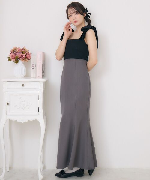 ems excite（エムズエキサイト）の「バックスリットマーメイドSK（スカート・レディース・ブラウン系その他/ブラック/ライトグレー・FREE）」の22枚目の写真