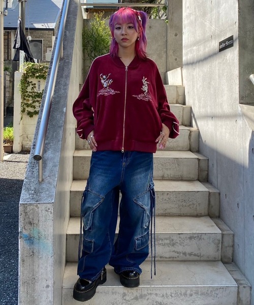 Candy Stripper（キャンディストリッパー）の「TOKYO CANDY TRACK ジャケット（その他アウター・レディース・ボルドー/アイボリー/ブラック・2）」の21枚目の写真