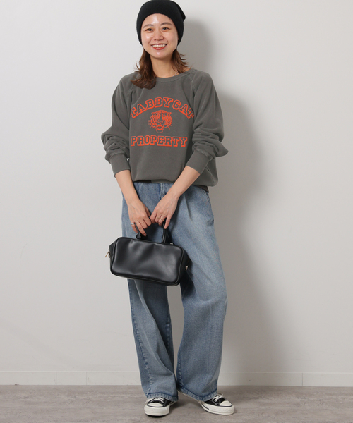 MIXTA（ミクスタ）の「別注【MIXTA/ミクスタ】*RELUME C/N SWEAT：スウェット（スウェット・レディース・ブラック系その他/ホワイト/キャメル・FREE）」の6枚目の写真