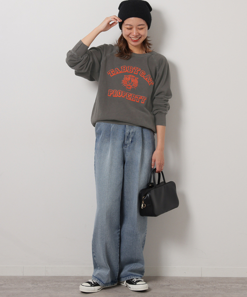 MIXTA（ミクスタ）の「別注【MIXTA/ミクスタ】*RELUME C/N SWEAT：スウェット（スウェット・レディース・ブラック系その他/ホワイト/キャメル・FREE）」の7枚目の写真