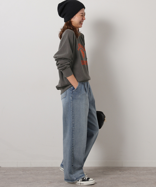 MIXTA（ミクスタ）の「別注【MIXTA/ミクスタ】*RELUME C/N SWEAT：スウェット（スウェット・レディース・ブラック系その他/ホワイト/キャメル・FREE）」の8枚目の写真