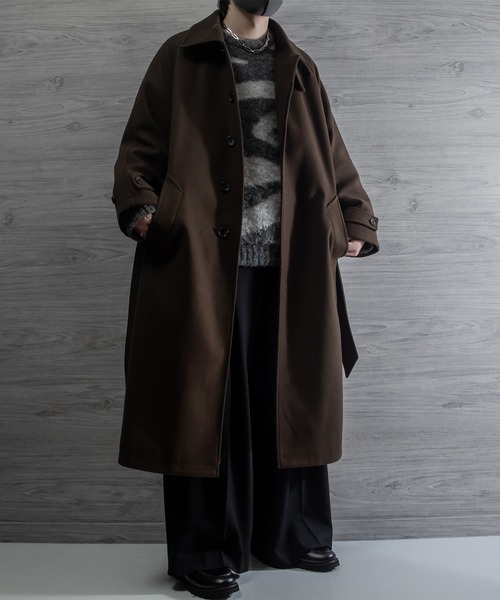 VELNUS】Wool blend shaggy design knit/ウールブレンド