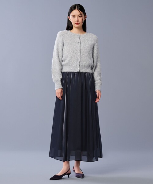uncrave（アンクレイヴ）の「ブライトシャンブレー スカート（uncrave STANDARD）（スカート・レディース・ネイビー系/ダルブルー系/ライトイエロー系・1/2）」の6枚目の写真