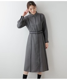 NEWYORKER ワンピース NEWYORKER シャツワンピース ストレッチロンドンストライプ
