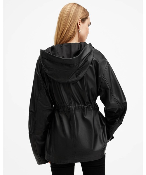 ALLSAINTS（オールセインツ）の「KELSEA RELAXED FIT LEATHER JACKET | KELSEA リラックス フィット レザー ジャケット（その他アウター・レディース・ブラック・S/M/XS/L）」の6枚目の写真