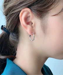 ツイストフープピアス  (両耳用)
