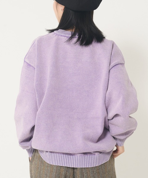 ROUGH TRADE(ラフトレード)の「ストーンウォッシュ クルーニット(M1)(ニット/セーター・メンズ・ミント/ブラック/パープル・MEDIUM/LARGE/X-LARGE)」の11枚目の写真