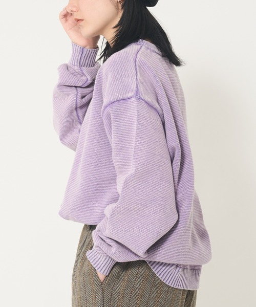 ROUGH TRADE(ラフトレード)の「ストーンウォッシュ クルーニット(M1)(ニット/セーター・メンズ・ミント/ブラック/パープル・MEDIUM/LARGE/X-LARGE)」の10枚目の写真