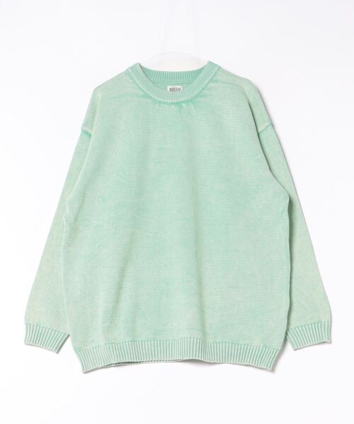 ROUGH TRADE(ラフトレード)の「ストーンウォッシュ クルーニット(M1)(ニット/セーター・メンズ・ミント/ブラック/パープル・MEDIUM/LARGE/X-LARGE)」の9枚目の写真