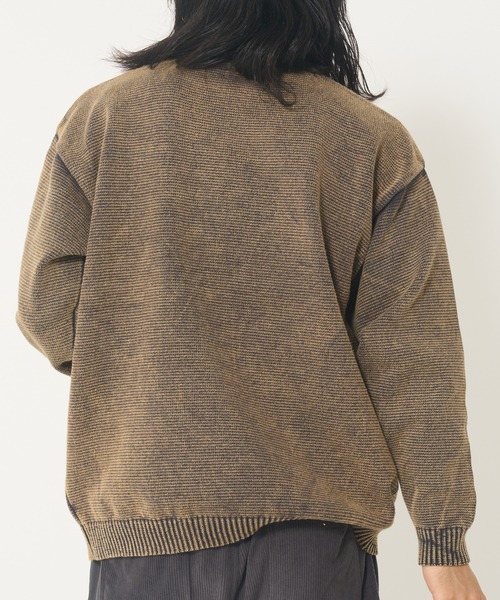 ROUGH TRADE(ラフトレード)の「ストーンウォッシュ クルーニット(M1)(ニット/セーター・メンズ・ミント/ブラック/パープル・MEDIUM/LARGE/X-LARGE)」の5枚目の写真