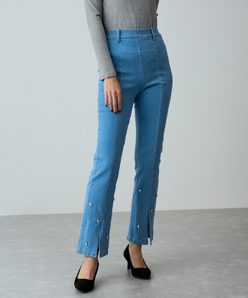 Jayro(ジャイロ)の「ビジュー使いストレッチパンツ(その他パンツ・レディース・ブルー/サックスブルー/ブラック・M)」の16枚目の写真
