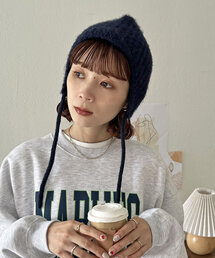 ニットイヤーフラップビーニー