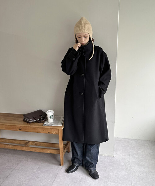 DISCOAT（ディスコート）の「ニットイヤーフラップビーニー（ニットキャップ/ビーニー・レディース・ネイビー/ベージュ・FREE）」の18枚目の写真