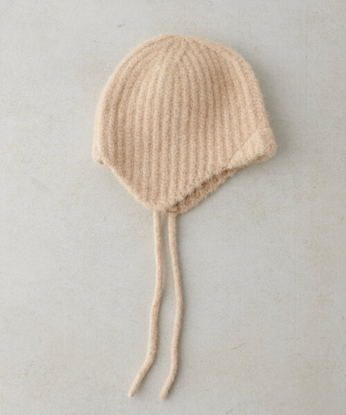 DISCOAT（ディスコート）の「ニットイヤーフラップビーニー（ニットキャップ/ビーニー・レディース・ネイビー/ベージュ・FREE）」の12枚目の写真