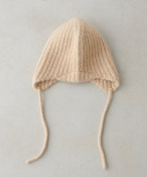 DISCOAT（ディスコート）の「ニットイヤーフラップビーニー（ニットキャップ/ビーニー・レディース・ネイビー/ベージュ・FREE）」の11枚目の写真