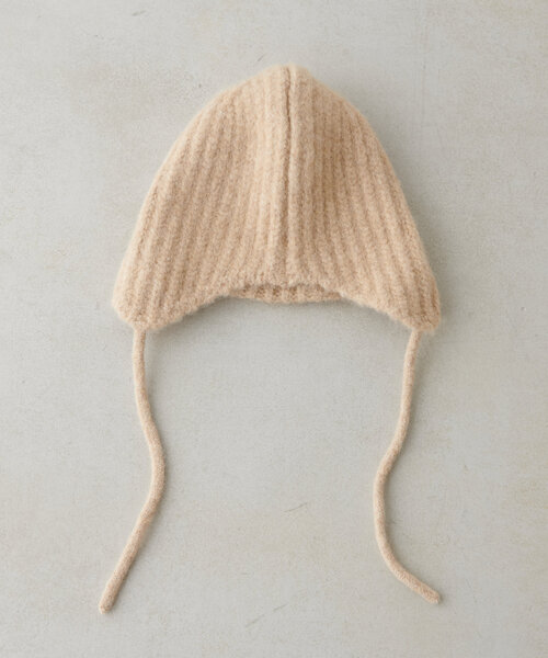 DISCOAT（ディスコート）の「ニットイヤーフラップビーニー（ニットキャップ/ビーニー・レディース・ネイビー/ベージュ・FREE）」の10枚目の写真