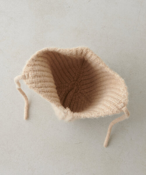 DISCOAT（ディスコート）の「ニットイヤーフラップビーニー（ニットキャップ/ビーニー・レディース・ネイビー/ベージュ・FREE）」の9枚目の写真