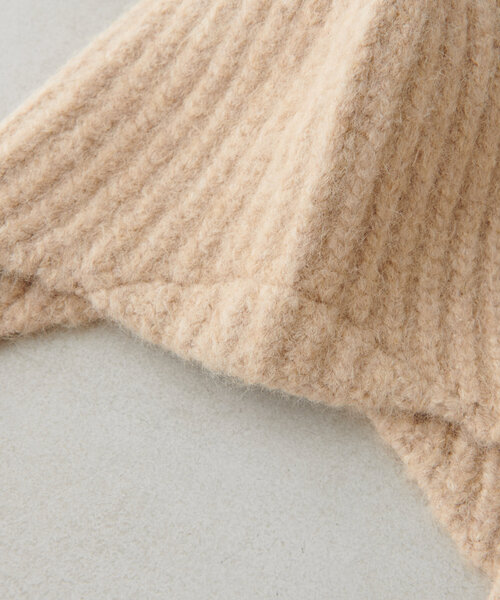 DISCOAT（ディスコート）の「ニットイヤーフラップビーニー（ニットキャップ/ビーニー・レディース・ネイビー/ベージュ・FREE）」の8枚目の写真