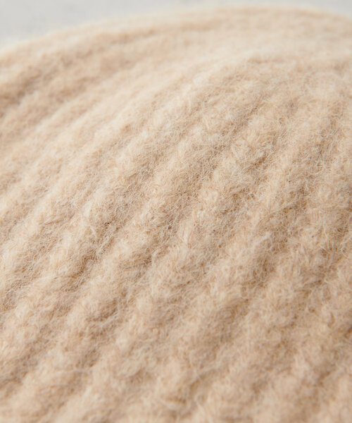 DISCOAT（ディスコート）の「ニットイヤーフラップビーニー（ニットキャップ/ビーニー・レディース・ネイビー/ベージュ・FREE）」の6枚目の写真