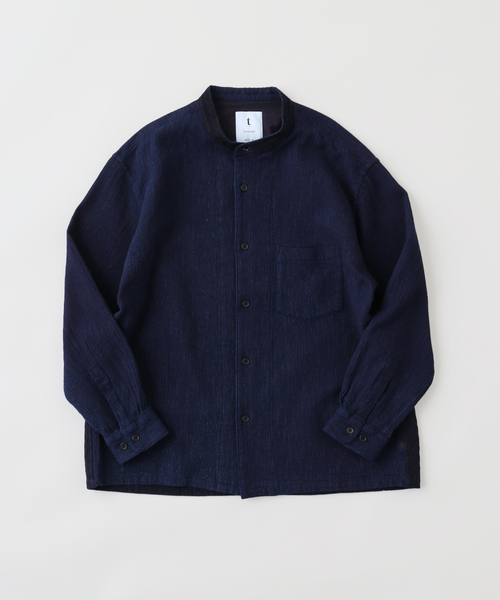 EDIFICE(エディフィス)の「tatamass Band Collar SH Waffle Dobby(シャツ/ブラウス・メンズ・ネイビー・LARGE/MEDIUM)」の1枚目の写真